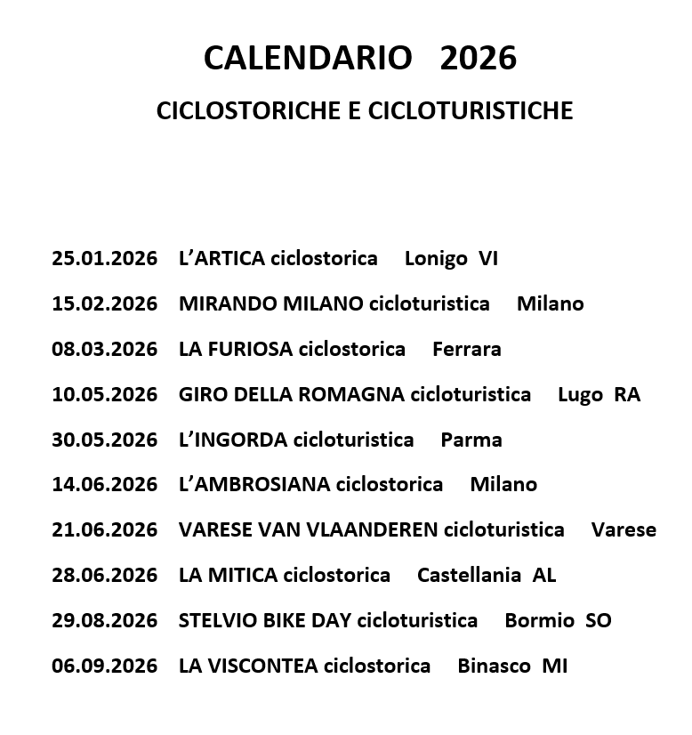 gs castello ciclismo Lurate Caccivio calendario ciclo sroriche turistiche